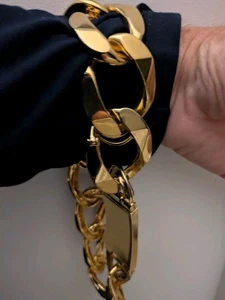 MICHAEL KORS Goldimitat. Plakette Halskette/Hundehalsband/Armband/Armband. - Bild 1 von 5