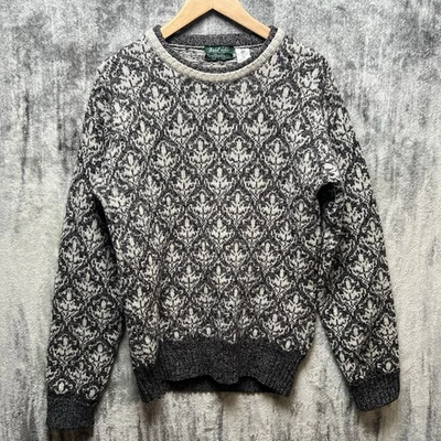 Marshall Fields Virgin Wool Sweater Medium Fair Isle Nordic CrewNeck Pullover - Image 1 of 4