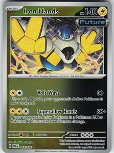 Pokemon Iron Hands 061/162 SV05: Temporal Forces NM Reverse Holo card - Picture 1 of 2