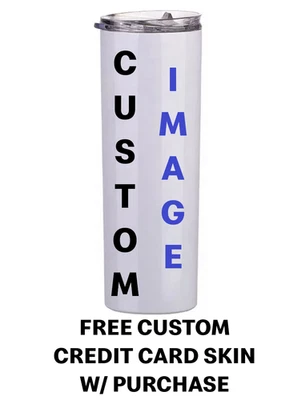 THE STICKY BANDIT CUSTOM 20oz Tumbler YOUR IMAGE Travel Mug Cup Family Love Holiday Picture Photo