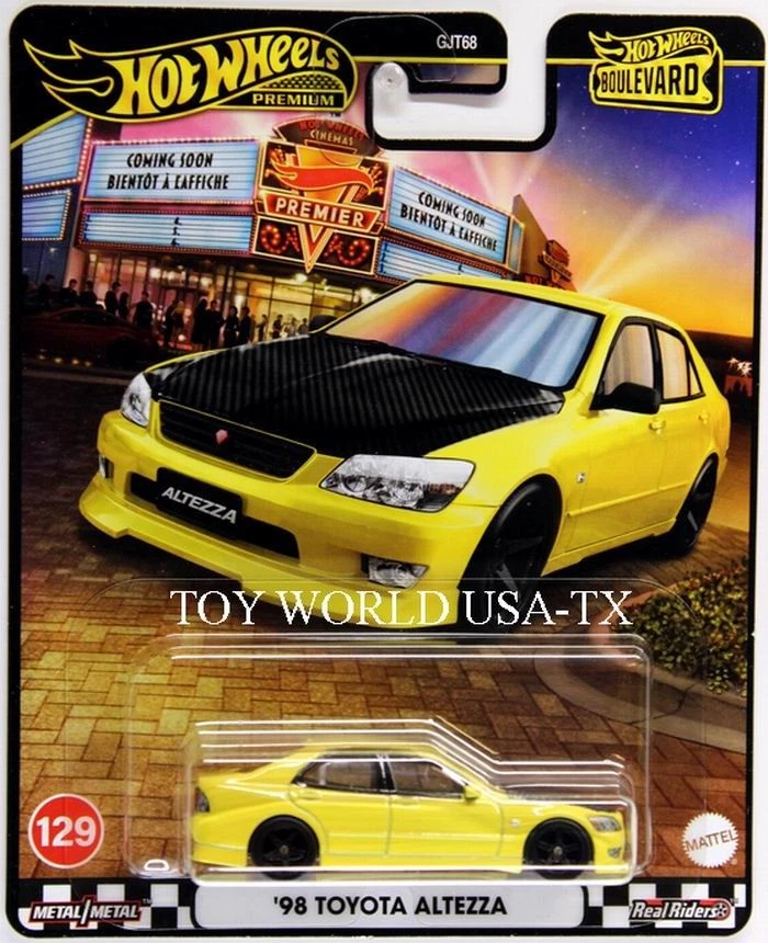 Mattel Hot Wheels Boulevard '98 Toyota Altezza Yellow JBL23 Toy Car Japan Track#
