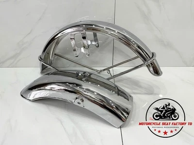 Par guardabarros delantero y trasero Suzuki GT550 1972-1975 guardabarros Indy Water Buffalo cromado Foto 1 de 4