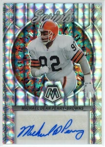 Tarjeta automática Prizm plateada con guiones de mosaico autógrafo Michael Dean Perry 2023 #S-25 - Imagen 1 de 3