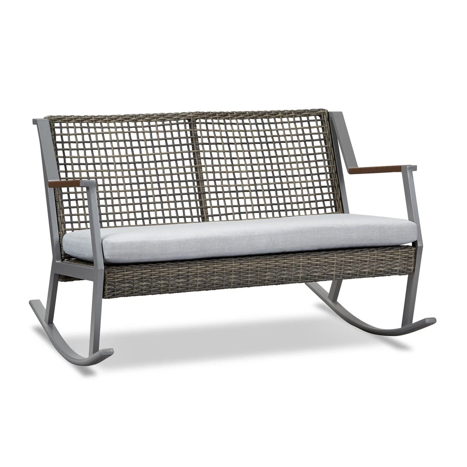 Calvin Two Seat Rocker in Gray by Real Flame ID 3976973