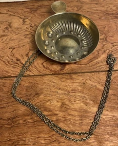 Piatto vintage in argento Taste-Vin con catena #CE - Foto 1 di 4