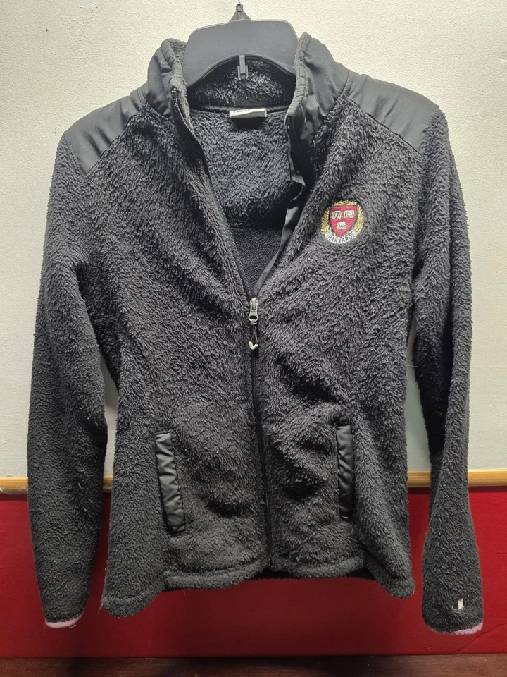 Champion Womens Black Fleece Jacket With Harvard University Crest Size Small - Image 1 of 4