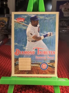 2005 Fleer Tradition Diamond Tributes Game Used #DT/SS Sammy Sosa Bat Relic - Picture 1 of 4