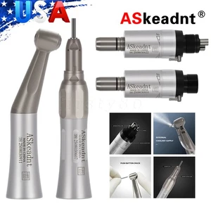 ASkeadnt Dental Slow Low Speed Handpiece Straight Contra Angle Air Motor 4/2Hole - Picture 1 of 49