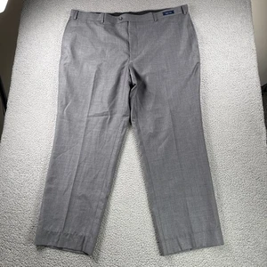 Paul Frederick Dress Pants Mens 46x31 Gray 100% Wool Flat Front Super 120s NWT - Picture 1 of 13