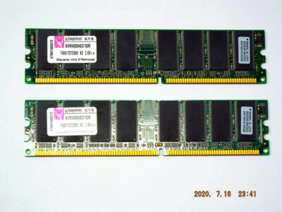 KINGSTON VALUE RAM 1GB KIT (2 X 512K ) - Image 1 of 4