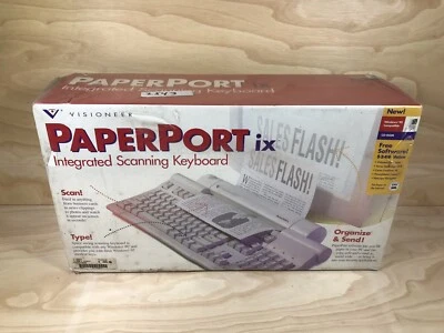 Visioneer PaperPort IX Integrated Scanning Keyboard New Sealed - Image 1 of 4