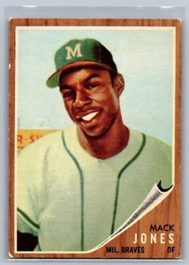 1962 Topps Mack Jones Green Tint Rookie #186 - Picture 1 of 2