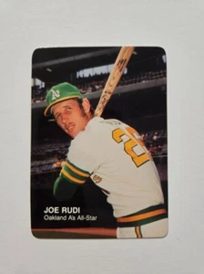 JOE RUDI 1987 MOTHER'S COOKIES BASEBALL CARD #9 OAKLAND ATHLETICS - Picture 1 of 2