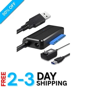 Portable SATA to USB Converter with 12V Adapter - Ideal for Rapid File Transfers - Zdjęcie 1 z 10