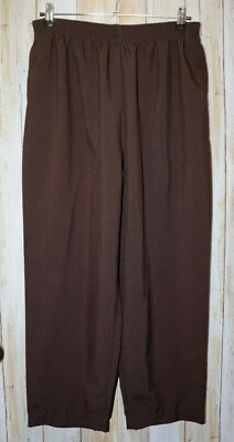 Pantalones de mujer cómodos marrón Alia frente plano pantalones talla 16 muy buenos Foto 1 de 4
