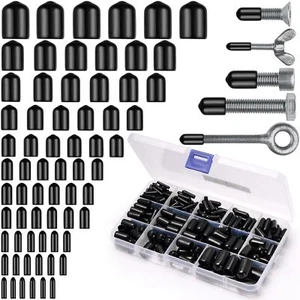 250x Gummi Endkappen, Rundrohr Gummi Stopfen Φ 10mm 9mm 8mm 7mm 6mm Schutzkappen - Bild 1 von 6