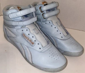 Reebok Cardi B Freestyle High Top Shoes 6 1/2 Glass Blue The 54-11 Sneakers - Picture 1 of 24