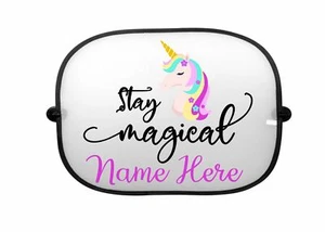 Parasol Personalizado Stay Magical Unicorn Coche, Niñas Niños Bebé Parasol Visera - Imagen 1 de 1