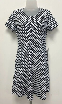 NEW! Betty Barclay UK10 Eur38 US6 black/white diagonal stripe stretch dress - Image 1 of 4