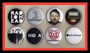 Radiohead / 8  Badges 31mm / Pins  - Set 2  Paranoid Android - Picture 1 of 2