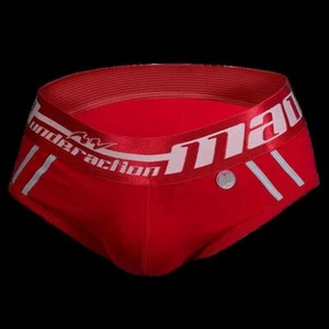 MAO Sports Briefs Line Stretchy Perfect Fit Cotton Red Brief 13612.4 - Bild 1 von 4