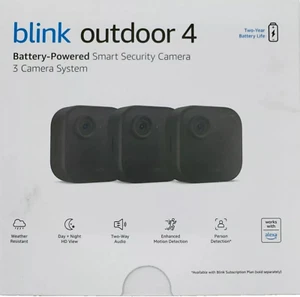 BLINK OUTDOOR 4 (4TH GEN) 3 CAMERA WIRELESS HD HOME SECURITY SYSTEM , NEW - Picture 1 of 2