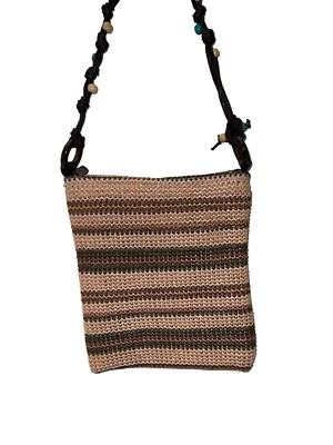 Bolso Bandolera Sun N Sand Rayas Verde Marrón Beige Foto 1 de 4