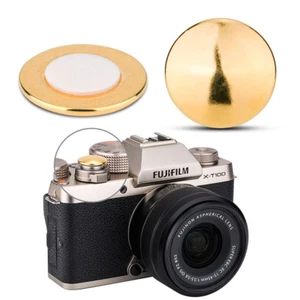 Gold Brass Soft Shutter Release Button Cap for Canon EOS M5 M10 M50 G7X G9X II - Picture 1 of 9