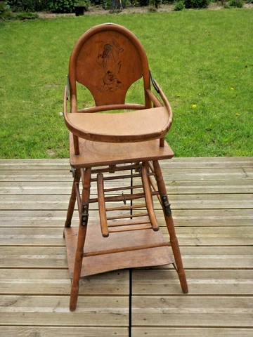 French Victorian Metamorphic Wood Highchair Movie Photo Prop Shop Display 3532 Cover