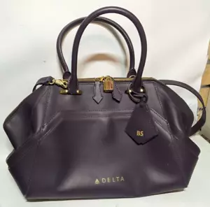 Zac Posen Delta Airlines Plum Passport Travel Handbag - Picture 1 of 6