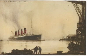 CUNARD WHITE STAR RMS MAURETANIA UNUSED POSTCARD MY REF 1131 - Picture 1 of 1