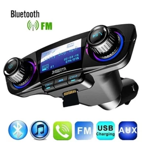 Car FM Transmitter Bluetooth MP3 Player Hands free Radio Adapter Kit USB Charger - Picture 1 of 8
