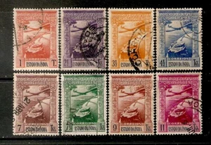 Portuguese India Air Mail sc#C1-C8 (1938) Colonial Empire full set VF Used - Picture 1 of 1