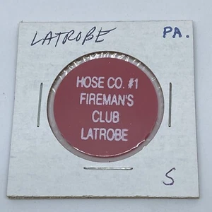 Hose Co #1 Fireman’s Club Latrobe PA Good For Bottle Beer In Trade Token C521 - Picture 1 of 2