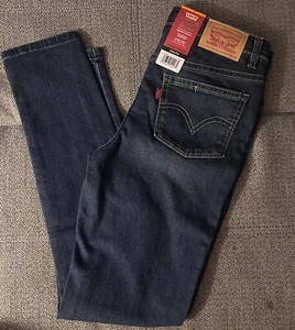 LEVI’S 715 YOUTH 12 HIGH RISE SUPER SKINNY BLUE JEANS NEW WITH TAGS - Picture 1 of 15