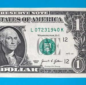 July 23, 1940 (L 07231940 K) BIRTHDAY Note $1 One Dollar Bill *UNC* - Picture 1 of 4