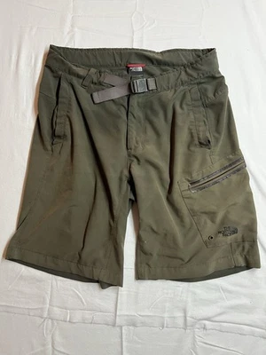 Pantalones Cortos The North Face Para Hombre 32 Cinturón Cremallera Carga Caminata Rendimiento Flex Verde Militar Foto 1 de 4
