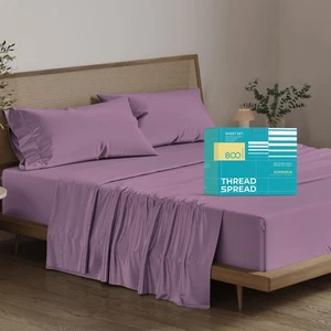 100% Egyptian Cotton Sheets Queen Size Bed Set - 4 PC 800 High Thread Count E... - Picture 1 of 7