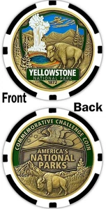 YELLOWSTONE NATIONALPARK - GEDENK-POKERCHIP - Bild 1 von 2