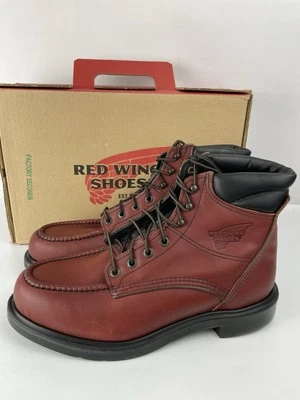 BOTA RED WING 202 SUPERSUELA ROJA SIN USAR, EN CAJA, PUNTERA para hombre talla 8,5 D segundos Hecha en EE. UU. Foto 1 de 4