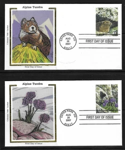 USA SC # 4198a-j Alpine Tundra - 10 Covers set - FDC . Colorano Silk Cachet - Picture 1 of 5