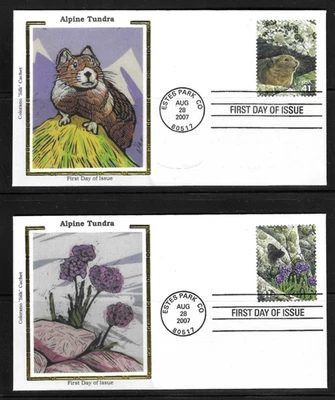 USA SC # 4198a-j Alpine Tundra - 10 Covers set - FDC . Colorano Silk Cachet - Image 1 of 4