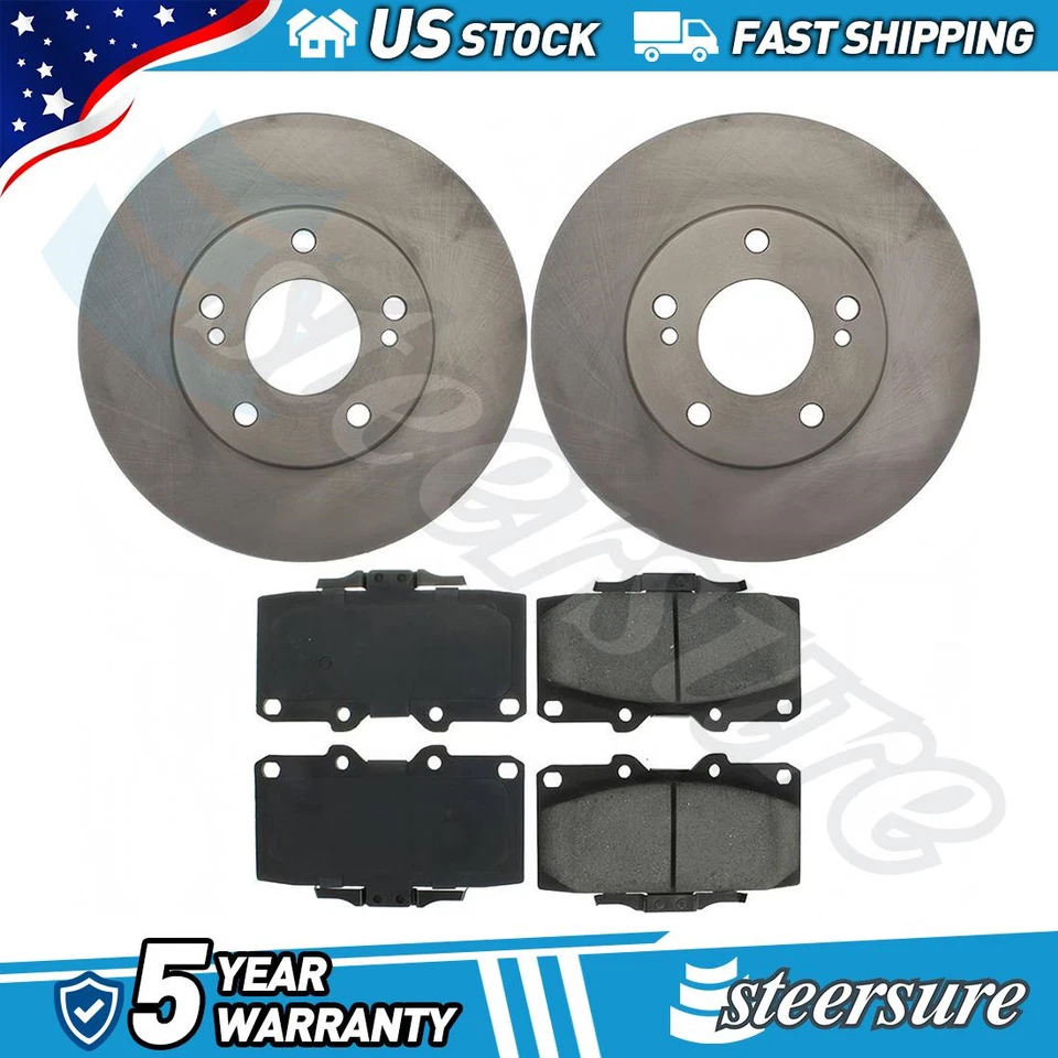 Kit de pastillas de freno delanteras y rotor para Nissan 300ZX 1989-1996 3,0 L V6 Foto 1 de 1