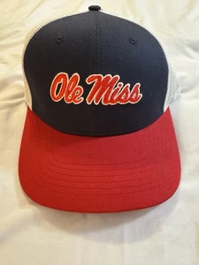 Ole Miss Red, White, And Navy Cap With Embroidered Team Name, Captivating, 1 Sz - Picture 1 of 6