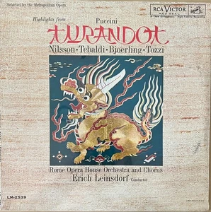 MINT & SEALED "Puccini: Turandot (Highlights)" LP Nilsson 1961 RCA Mono - Picture 1 of 2