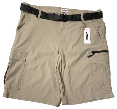 NWT DKNY Men's Cargo Short Stretch Secure Zip Pockets DUNE Belt Size 38 - Image 1 of 4