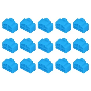 15 pièces couvercles de conduits de ports RJ45 bouchons protecteurs pour ordinateur portable PC Ethernet bleu ciel - Photo 1 sur 4