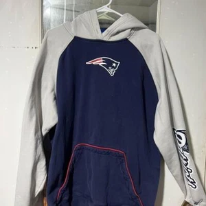 Sudadera con capucha New England Patriots azul marino y blanco - Imagen 1 de 4