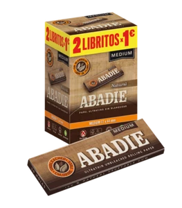 ABADIE MEDIUM papel natural sin blanqueantes 200 libritos 77mms ROLLING PAPER - Imagen 1 de 1