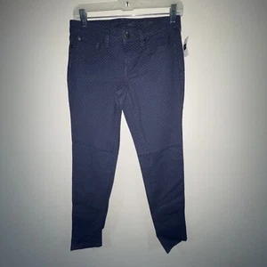 NWT Gap Premium Super Skinny Crop Denim Jeans Women 2/26 Casual Pants Polka Dot - Picture 1 of 7